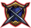 Shield and Swords mascot logo